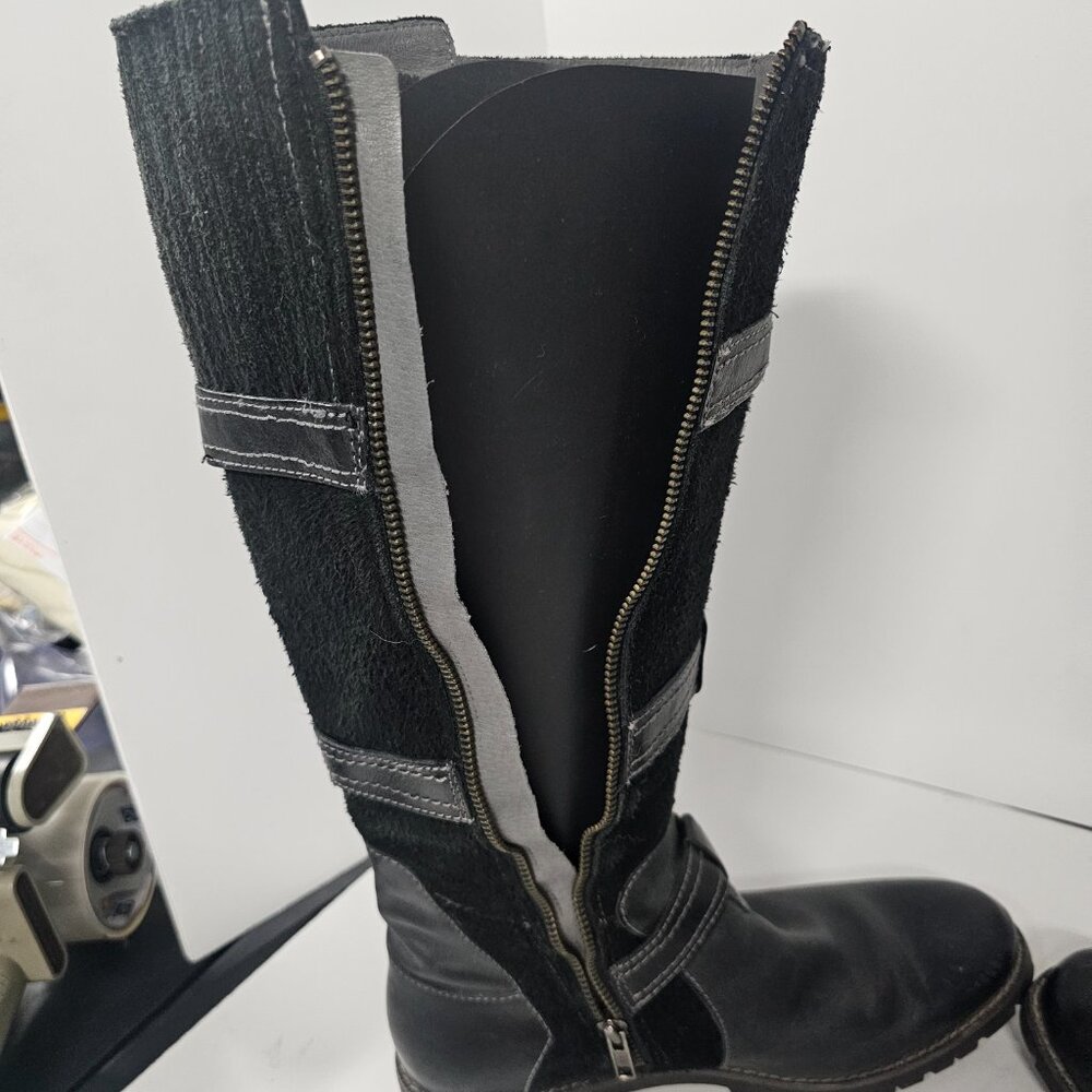 Ariat Highland Boots Moto Meets Equestrian Grunge Leather Black 9B - Picture 8 of 13